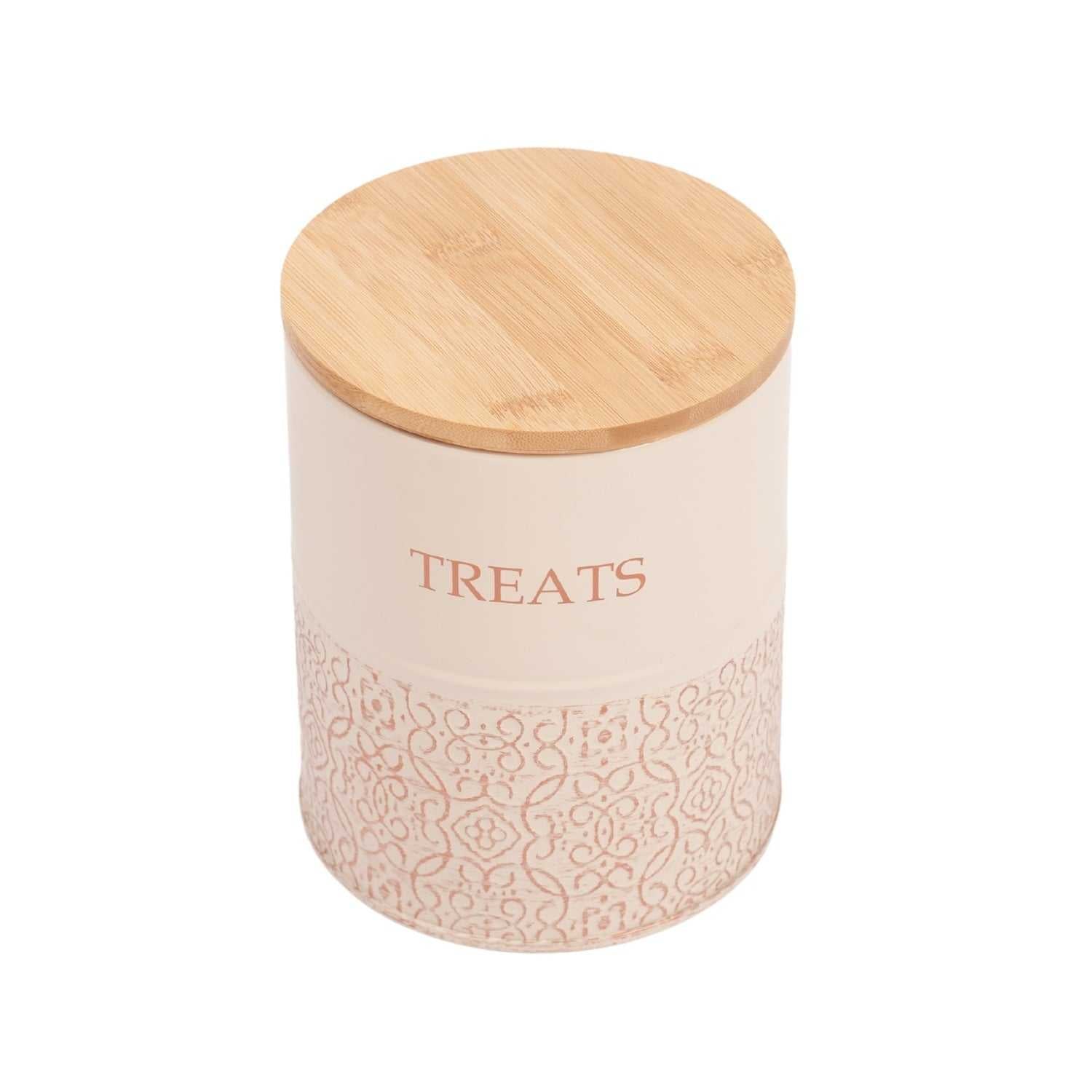 Treat Jar Country Living Dog Treat Canisters - Set of 2 Carbon Steel Jars with Bamboo Lids – White Swan PL3200S 36 $ Pet Lovers Store American Pet Supplies Stew's Incense