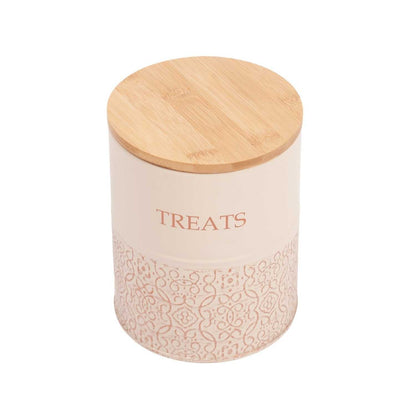 Treat Jar Country Living Dog Treat Canisters - Set of 2 Carbon Steel Jars with Bamboo Lids – White Swan PL3200S 36 $ Pet Lovers Store American Pet Supplies Stew's Incense