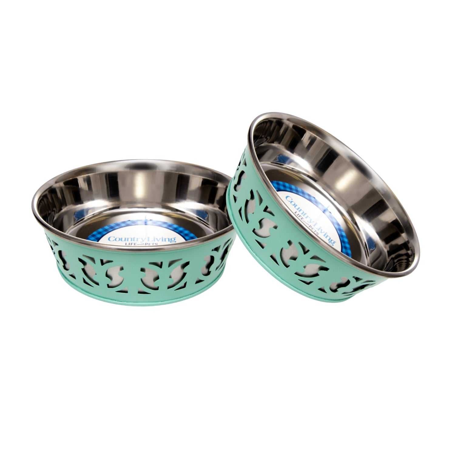 Bowl Country Living Set of 2 Stainless Steel Dog Bowls – Farmhouse Style, Ideal for Small to Medium Dogs DMD007 24 $ Pet Lovers Store American Pet Supplies Stew's Incense