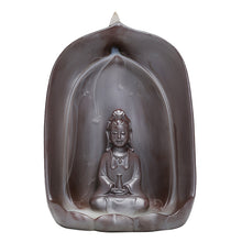 Load image into Gallery viewer, Guanyin Sitting Lotus Back Flow Incense Burner