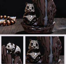 Load image into Gallery viewer, Purple Clay Leopard Incense Burner