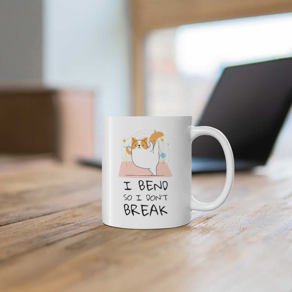 Mug Yoga Pose Cat - I Bend So I Don't Break Mug 2588012724 24 $ Mugs Onetify Stew's Incense
