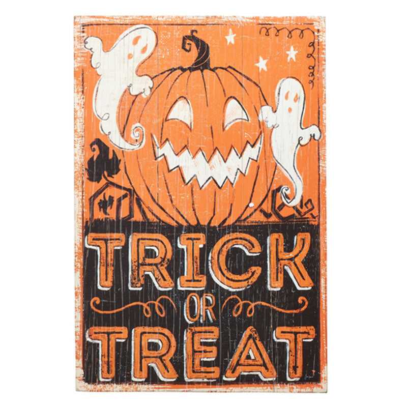 Seasonal Decor, Halloween 18" Trick or Treat Vintage Inspired Halloween Textured Wall Art 4428065 29 $ Quirks! Stew's Incense