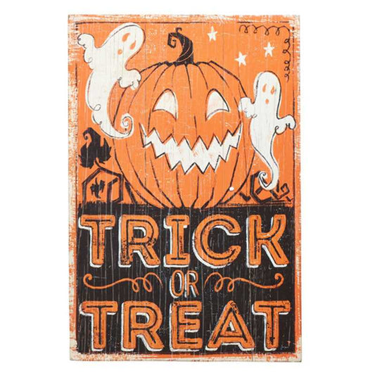 Seasonal Decor, Halloween 18" Trick or Treat Vintage Inspired Halloween Textured Wall Art 4428065 29 $ Quirks! Stew's Incense