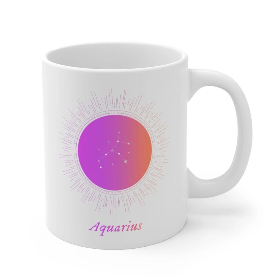 Mug AQUARIUS Astrology Mug 1762346440 24 $ Mugs Onetify Stew's Incense