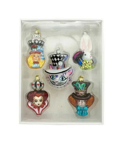 Holiday Ornaments 4.5-5" Noble Gems Alice Glass Character Ornament 5P NB1853SET 139 $ Christmas Quirks! Stew's Incense