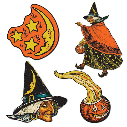 Seasonal Decor, Halloween Vintage Halloween Cutouts Set of 4 by Beistle 01187 11 $ Shop All Quirks! Stew's Incense