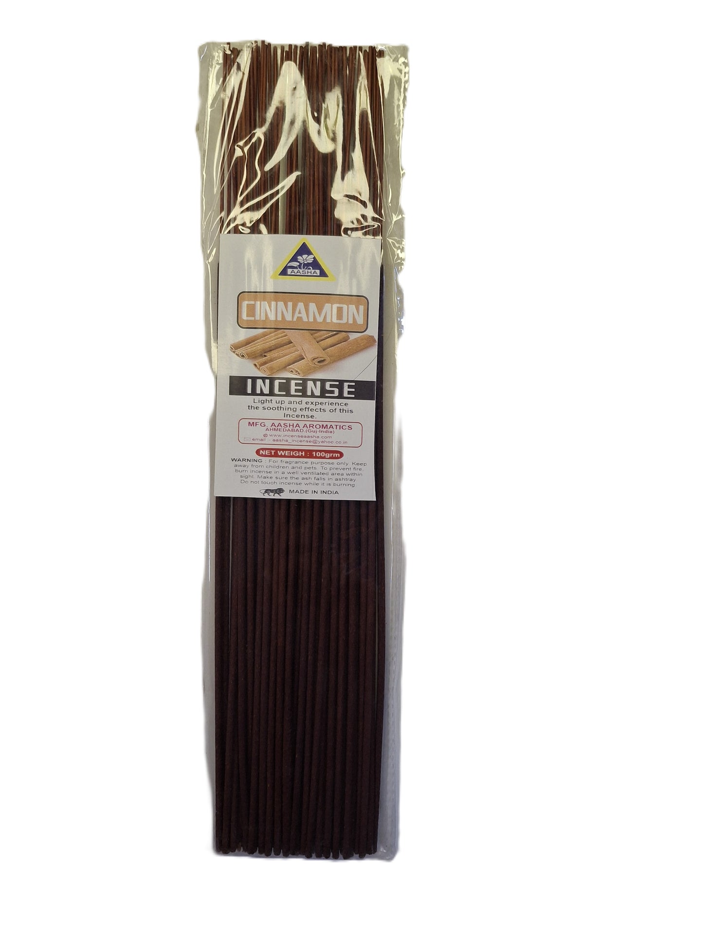 Aasha Cinnamon Jumbo Incense Sticks-16 Inch-40 Sticks