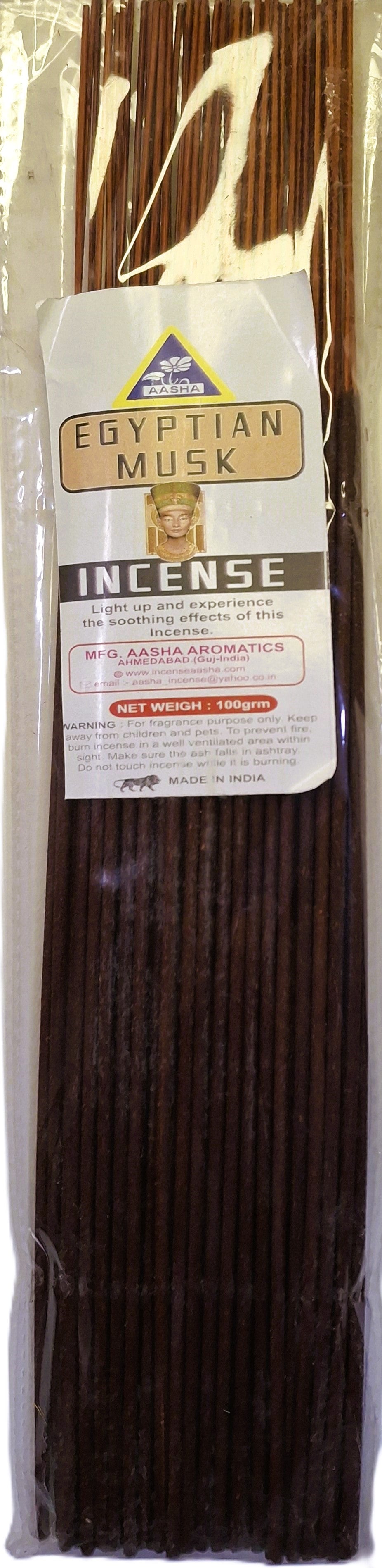 Aasha Egyptian Musk Incense Sticks-12 Inch-Approx. 60 Sticks