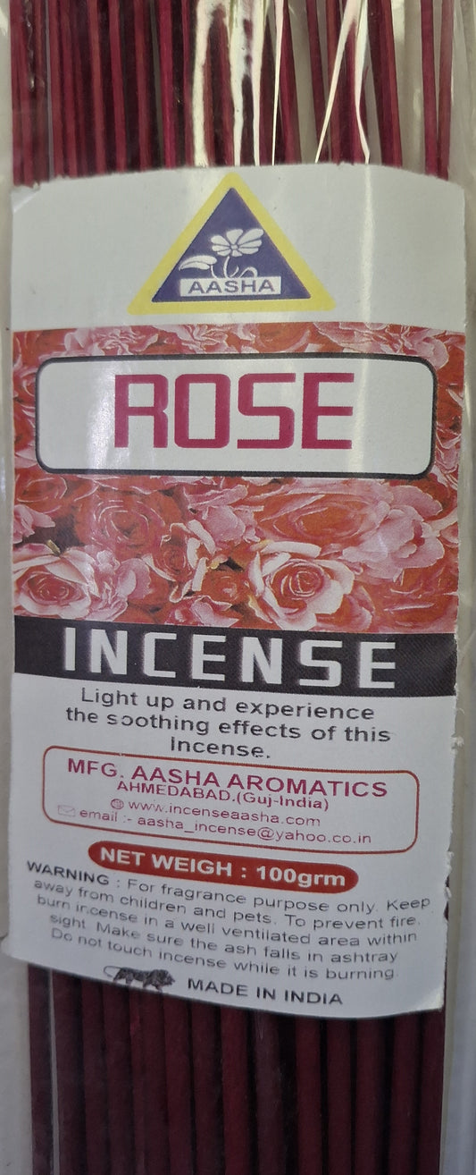 Aasha Rose Incense Sticks-12 Inch-Approx. 60 Sticks