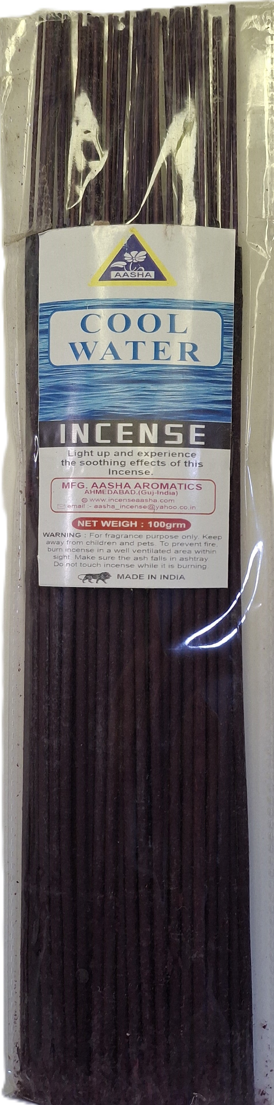 Aasha Cool Water Incense Sticks-12 Inch-Approx. 60 Sticks