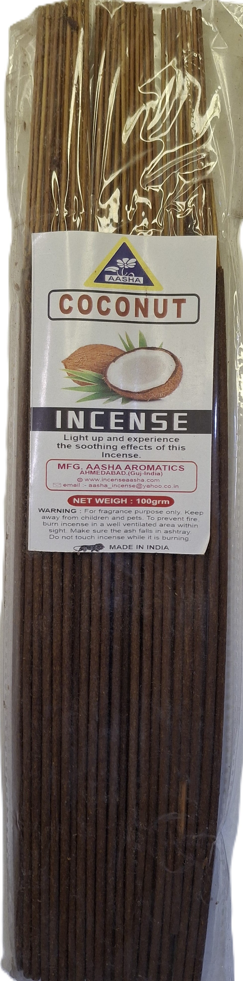 Aasha Coconut Incense Sticks-12 Inch-Approx. 60 Sticks