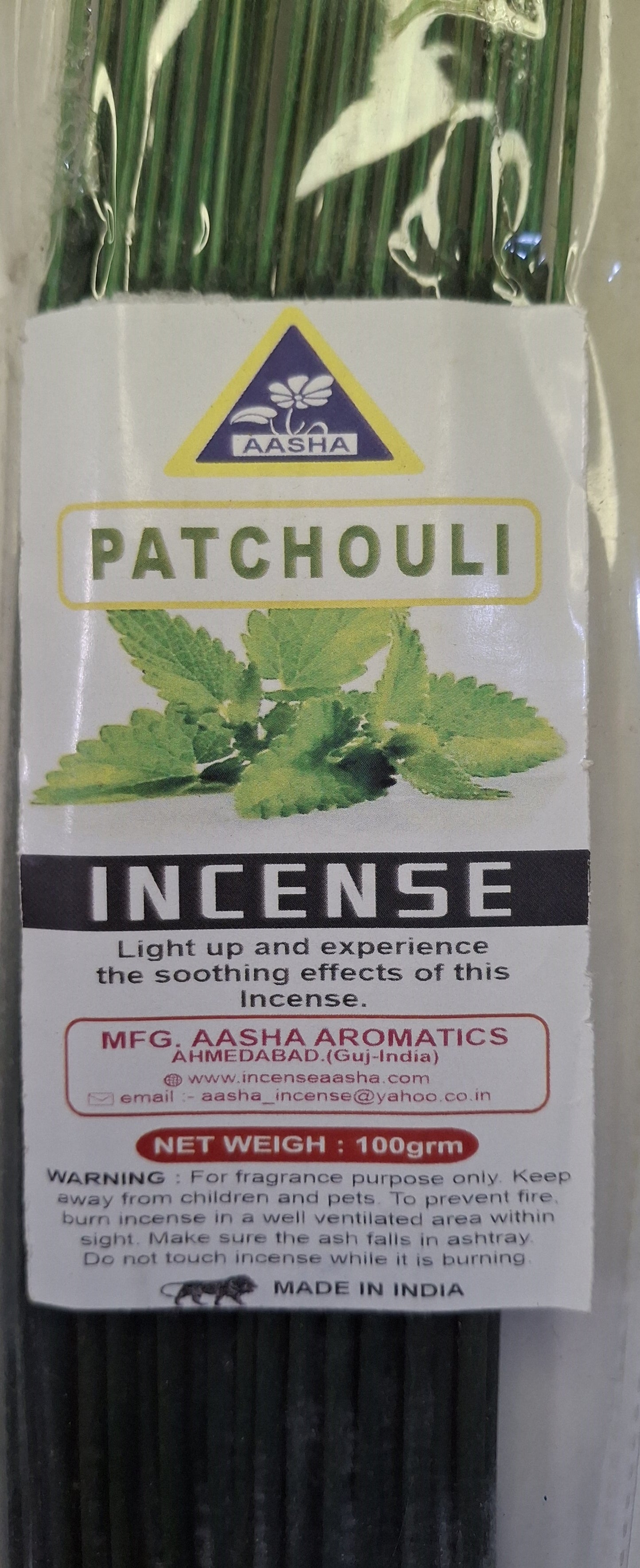 Aasha Patchouli Incense Sticks-12 Inch-Approx. 60 Sticks