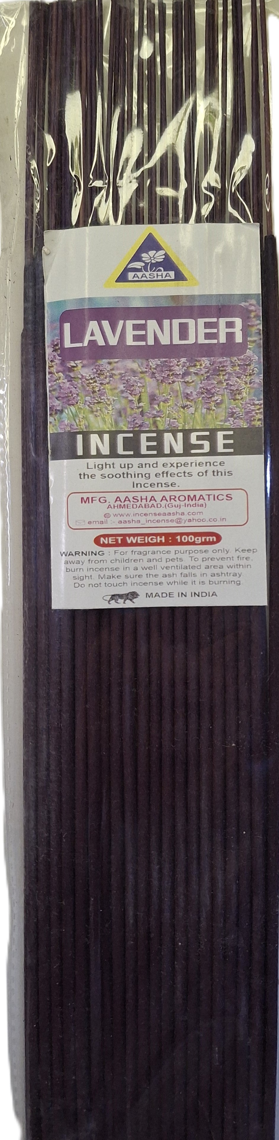 Aasha Lavender Incense Sticks-12 Inch-Approx. 60 Sticks