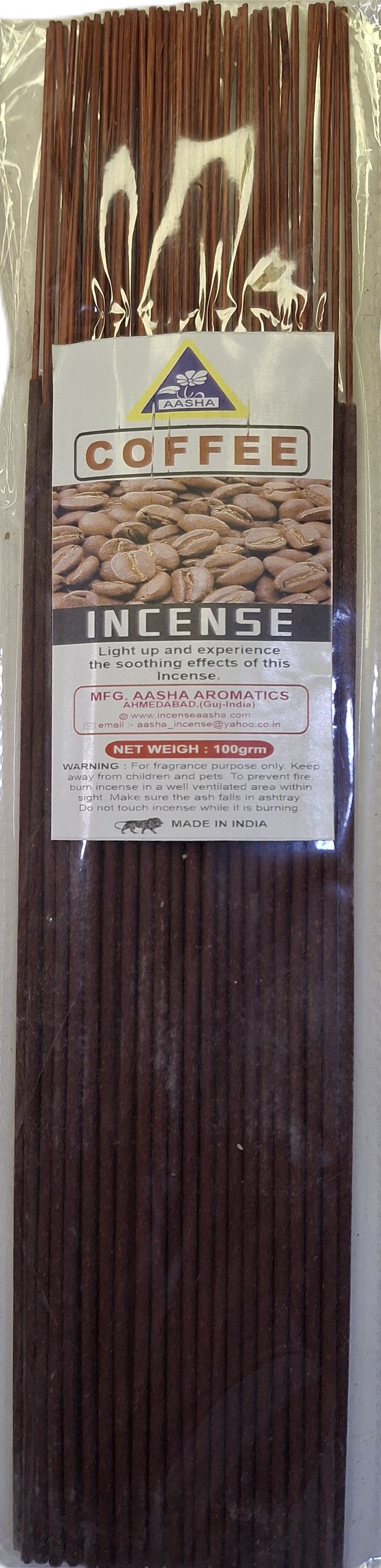 Aasha Coffee Incense Sticks-12 Inch-Approx. 60 Sticks