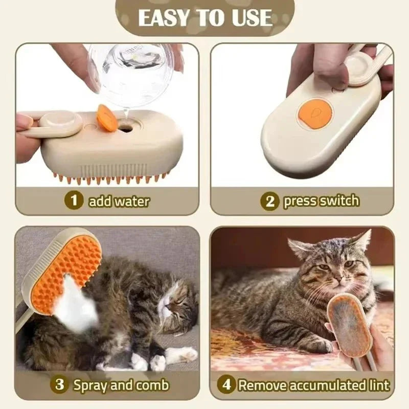 2025 Steam Clean Groom  Massage Pet Brush