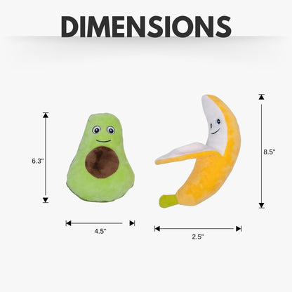 Chew Toys Avocado & Banana Plush Dog Toy Gift Set – with Squeaker & Crinkle Paper for Fun Play HOM301 21 $ Pet Lovers Store American Pet Supplies Stew's Incense