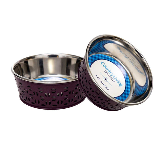 Bowl Country Living Set of 2 Stainless Steel Dog Bowls – Farmhouse Style, Ideal for Small to Medium Dogs DMD007 24 $ Pet Lovers Store American Pet Supplies Stew's Incense