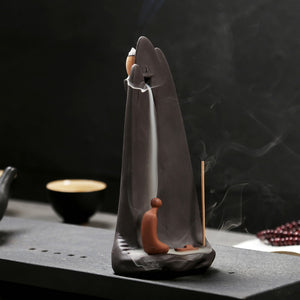 Ceramic backflow incense burner