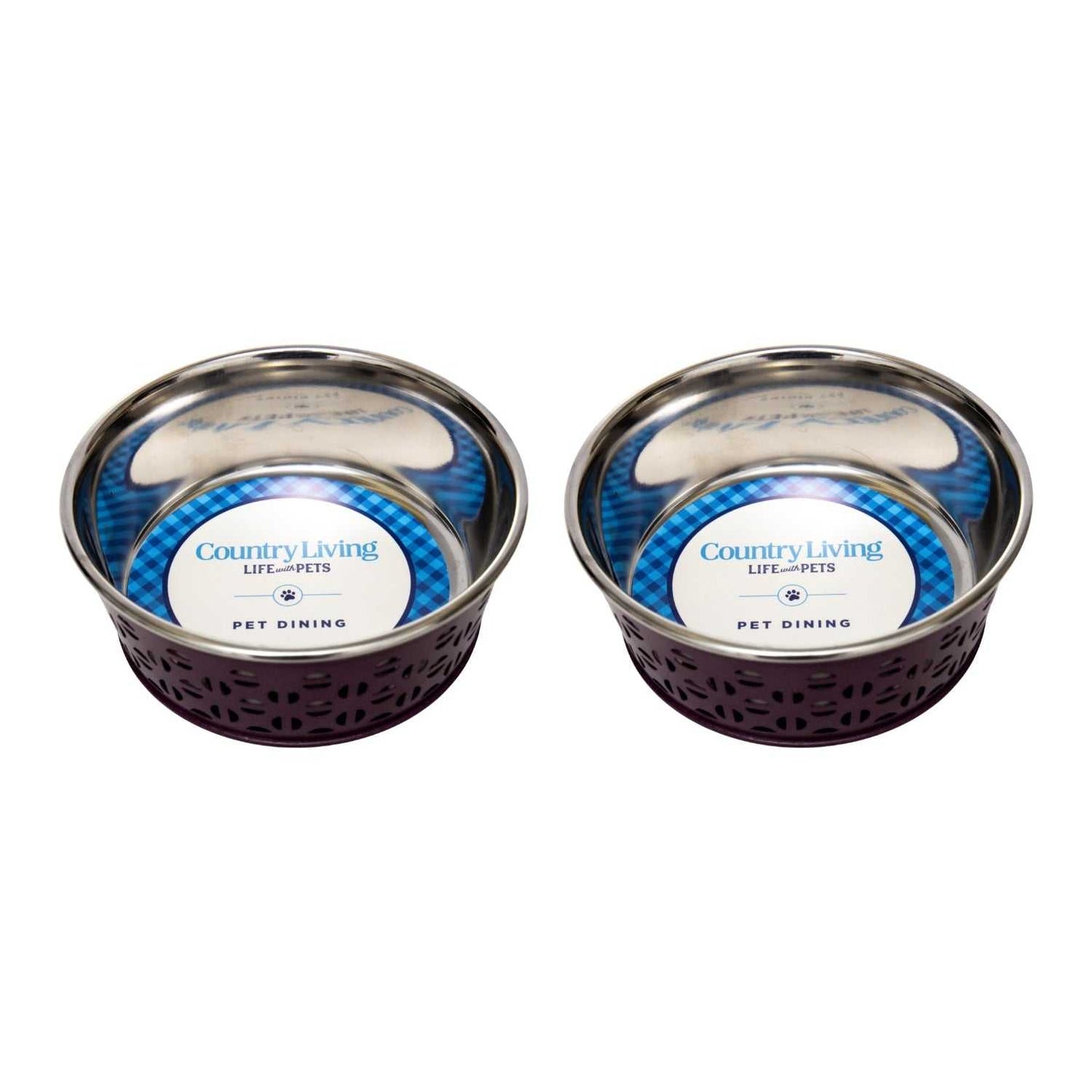 Bowl Country Living Set of 2 Stainless Steel Dog Bowls – Farmhouse Style, Ideal for Small to Medium Dogs DMD007 24 $ Pet Lovers Store American Pet Supplies Stew's Incense