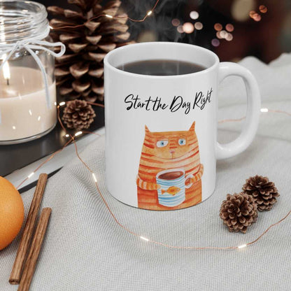 Mug Start the Day Right Cat Holding Goldfish Coffee Tea Mug 2894009110 24 $ Mugs Onetify Stew's Incense