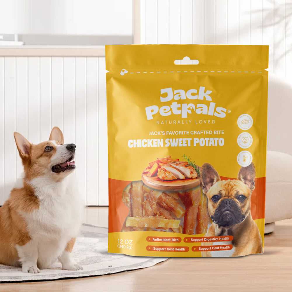 Dog Treats Jack PetPals Crafted Bite Chicken Sweet Potato Dog Treats (12oz) PCK8002 15 $ Shop All American Pet Supplies Stew's Incense