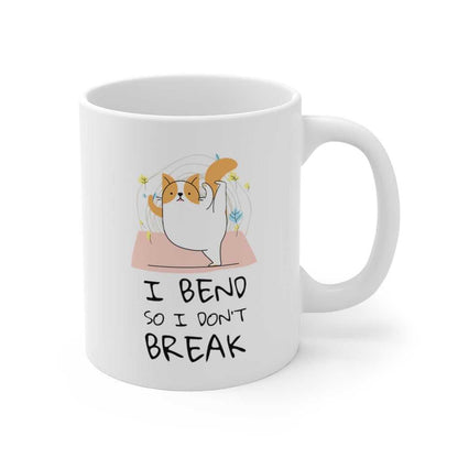 Mug Yoga Pose Cat - I Bend So I Don't Break Mug 2588012724 24 $ Mugs Onetify Stew's Incense