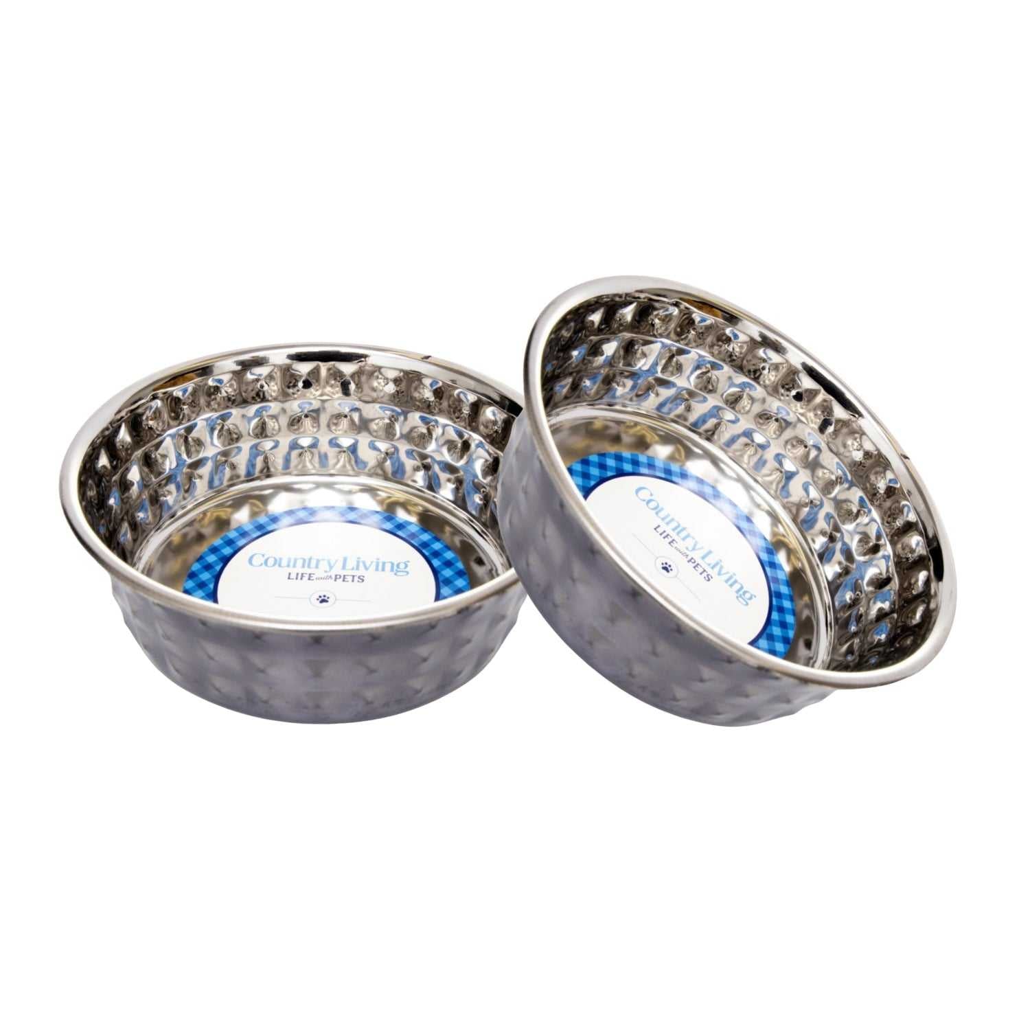 Bowl Country Living Set of 2 Hammered Stainless Steel Dog Bowls – Black Pearl HBSLL120 Black Pearl 24 $ Pet Lovers Store American Pet Supplies Stew's Incense
