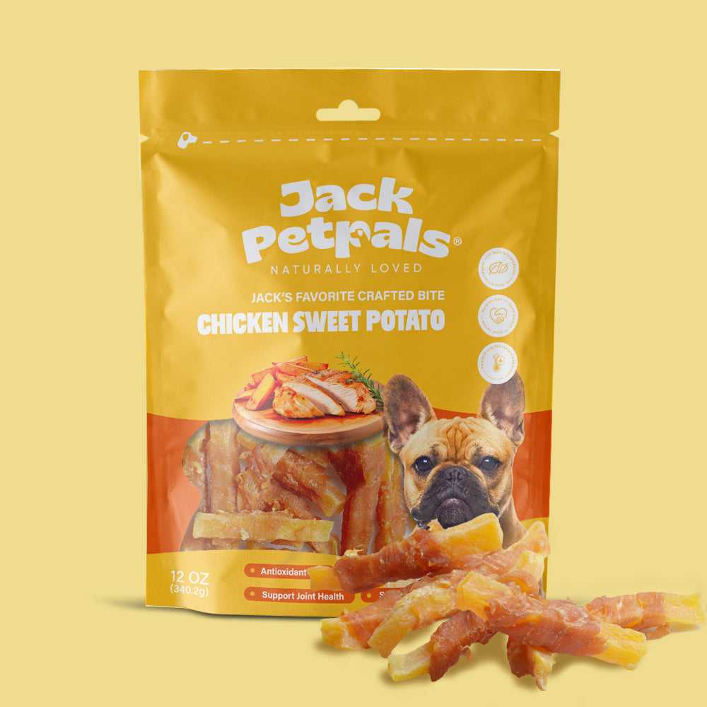 Dog Treats Jack PetPals Crafted Bite Chicken Sweet Potato Dog Treats (12oz) PCK8002 15 $ Shop All American Pet Supplies Stew's Incense