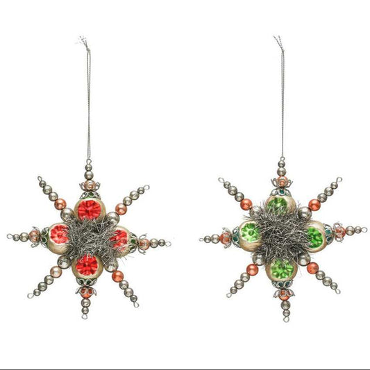 Holiday Ornaments Glass Vintage Style Snowflake Ornament w/ Tinsel, Set of 2 Colors XS3877A 19 $ Shop All Quirks! Stew's Incense