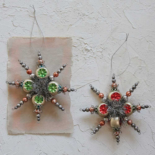 Holiday Ornaments Glass Vintage Style Snowflake Ornament w/ Tinsel, Set of 2 Colors XS3877A 19 $ Shop All Quirks! Stew's Incense