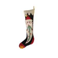 Seasonal Decor, Christmas 5.5" Black Stocking w/Santa Face Handcrafted Felt Ornament 81834 12 $ Shop All Quirks! Stew's Incense