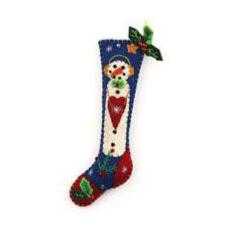 Seasonal Decor, Christmas 5.5" Blue Stocking w/Snowman Handcrafted Felt Ornament 101325 12 $ Shop All Quirks! Stew's Incense