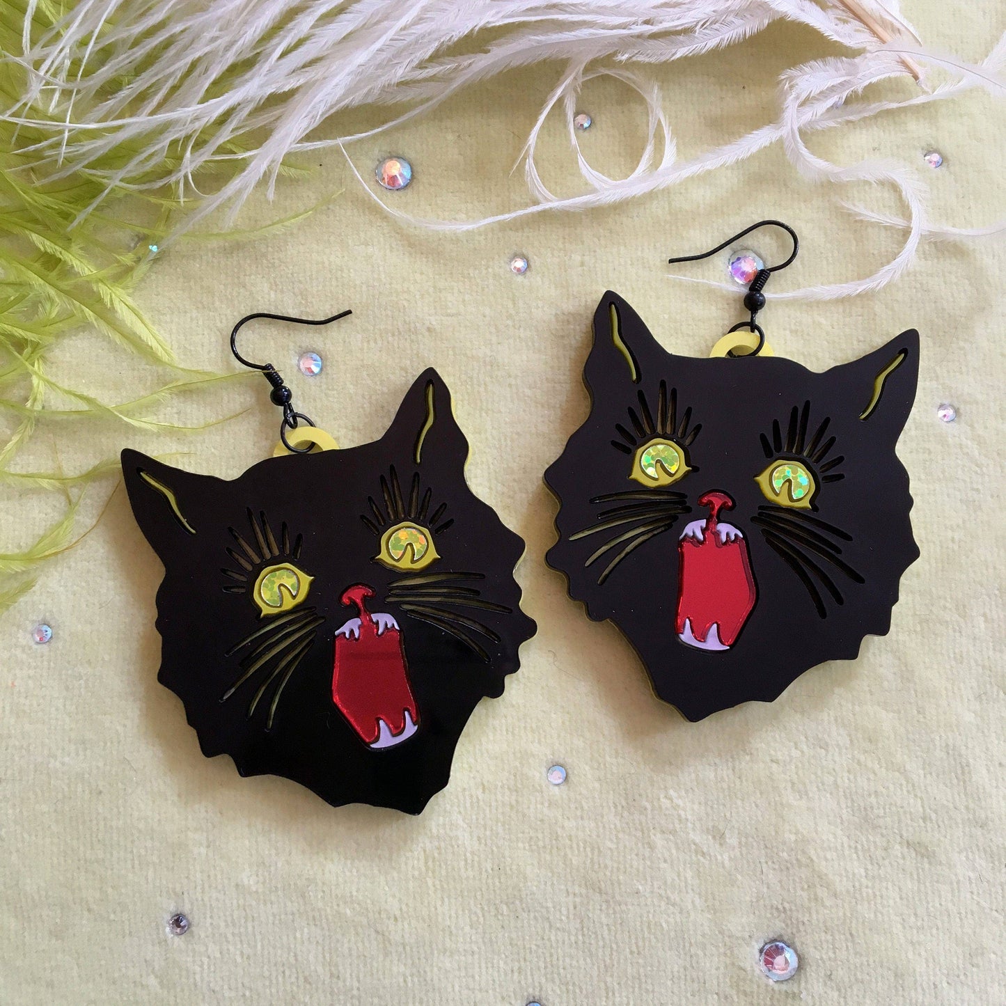 Earrings Scaredy Cat Statement Earrings 432254924883_E0F5 39 $ Quirks! Stew's Incense