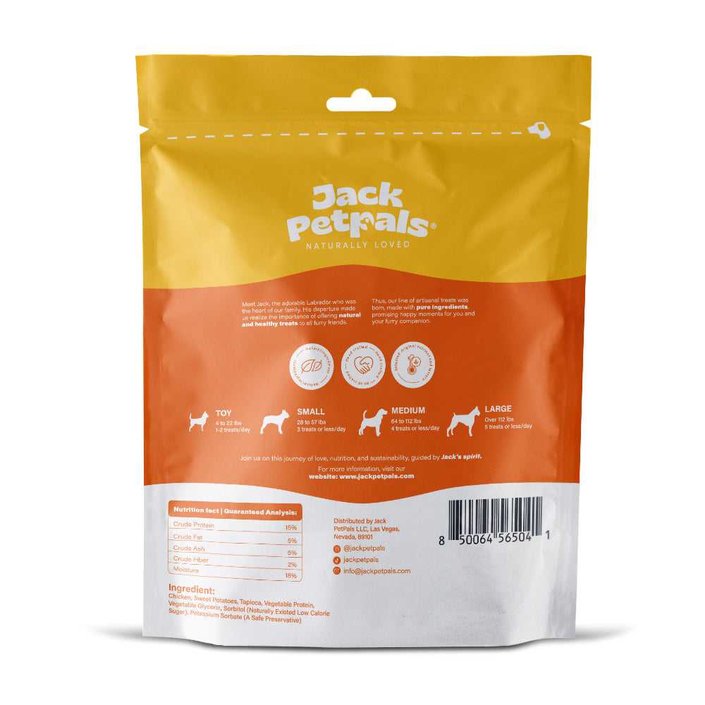 Dog Treats Jack PetPals Crafted Bite Chicken Sweet Potato Dog Treats (12oz) PCK8002 15 $ Shop All American Pet Supplies Stew's Incense