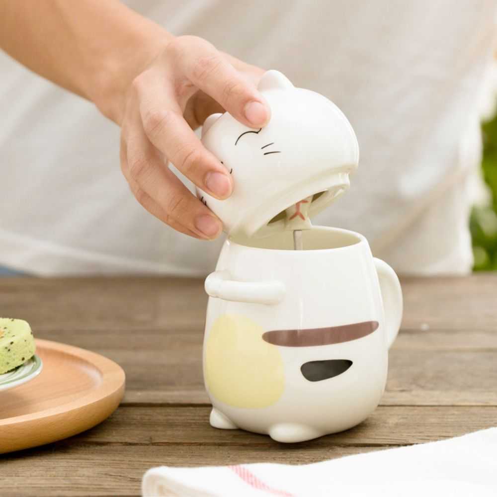 Mug 3D Cat Mug with Spoon Set MAC052450B-YLW 36 $ Mugs Onetify Stew's Incense