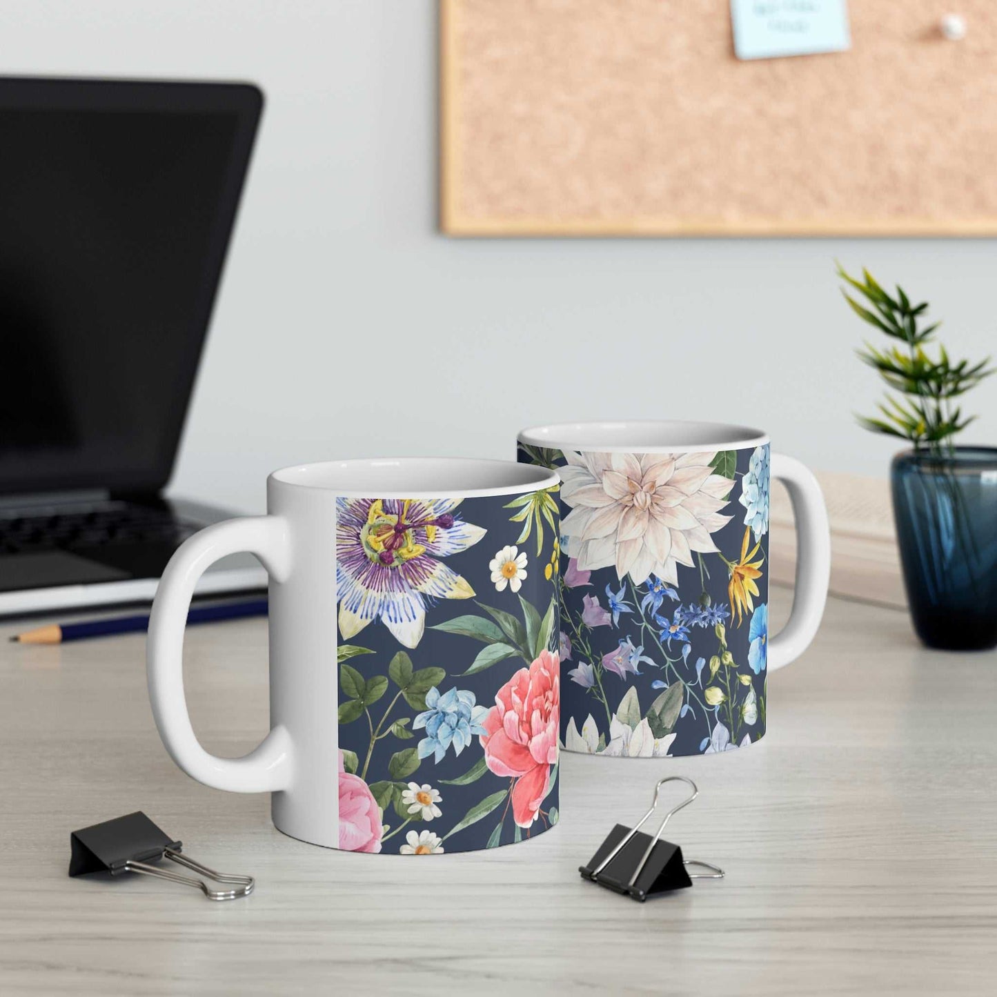 Mug Navy Floral Coffee Tea Mug 18467723095905768078 24 $ Shop All Onetify Stew's Incense