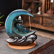 Load image into Gallery viewer, The Moon Backflow Incense Burner Holder Smoke Waterfall Incense Sticks Holder Home Decor