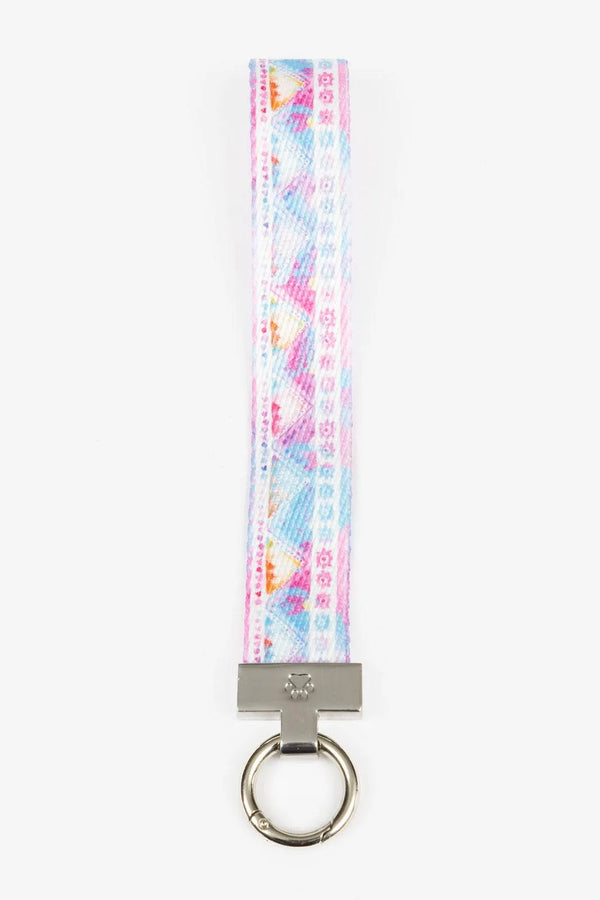Pink and Blue Wristlet Keychain