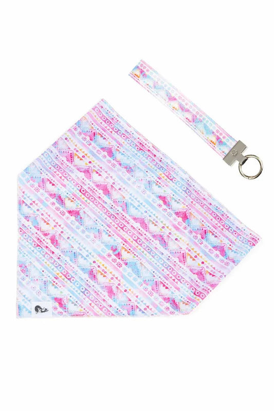 bandana Pink and Blue Tribal Dog Bandana & Matching Keychain BK24TR01 26 $ Shop All Aria the Fox Stew's Incense