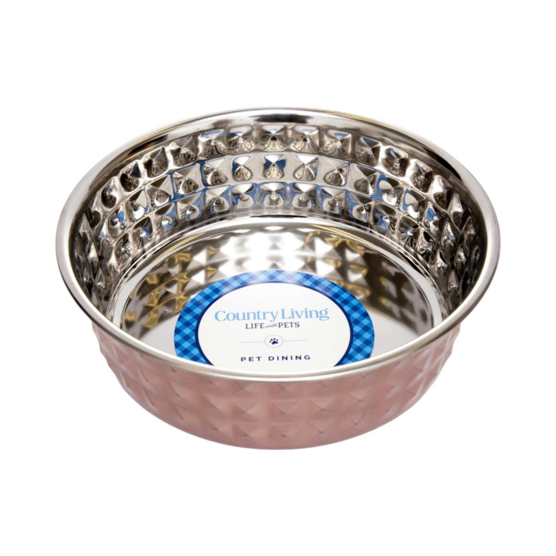 Bowl Country Living Set of 2 Hammered Stainless Steel Dog Bowls – Ideal for Extra Large Breeds – Rose Quartz/64oz HBSLL130 Rose Quartz 27 $ Pet Lovers Store American Pet Supplies Stew's Incense