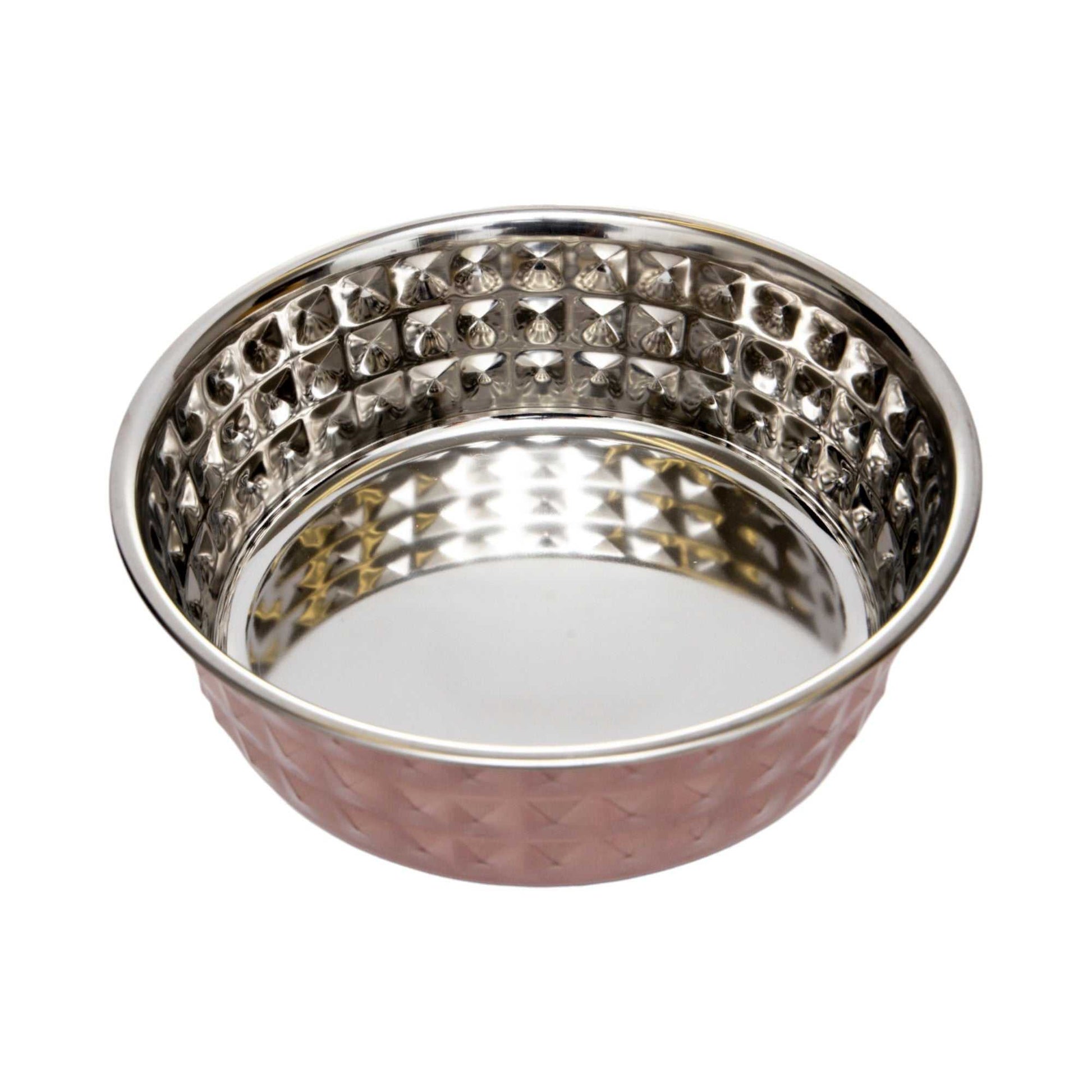 Bowl Country Living Set of 2 Hammered Stainless Steel Dog Bowls – Ideal for Extra Large Breeds – Rose Quartz/64oz HBSLL130 Rose Quartz 27 $ Pet Lovers Store American Pet Supplies Stew's Incense