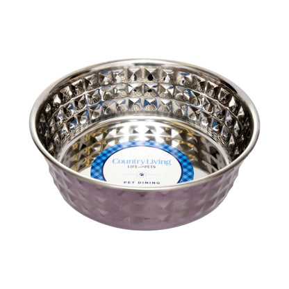 Bowl Country Living Set of 2 Hammered Stainless Steel Dog Bowls – Lavender HBSLL120 Lav 24 $ Pet Lovers Store American Pet Supplies Stew's Incense