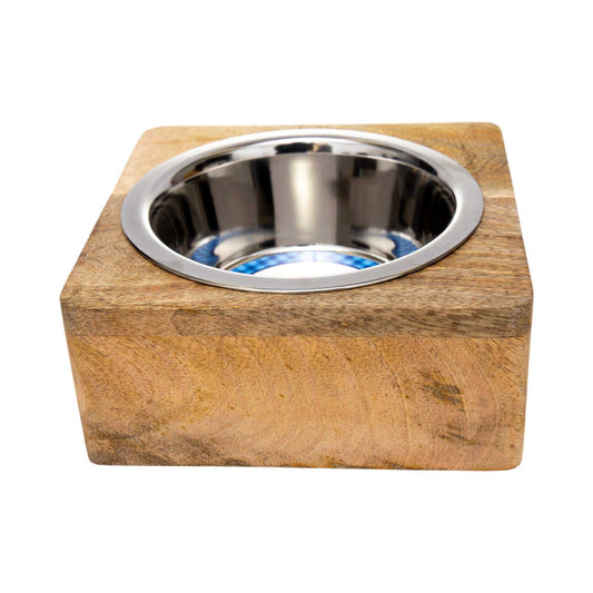 Mangowood Bowls Country Living Elegant Stainless Steel Dog Bowl with Square Mango Wood Holder – 1 Quart SWB 320M 21 $ Pet Lovers Store American Pet Supplies Stew's Incense