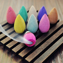 Load image into Gallery viewer, 100Pcs Backflow Incense Cones Burner Heavy Smoke Waterfall Buddhism Smoke Cones