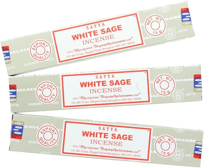 Satya Nag Champa White Sage Incense Sticks - 3 Packs