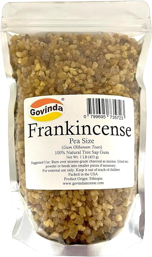 Govinda Frankincense Natural Tree Sap Gum Pea Size 1 lb