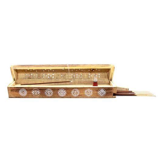 Incense Burner 7 Chakra Coffin Incense Burner WBX-12-M7C 10 $ Shop All The Witches Sage LLC Stew's Incense