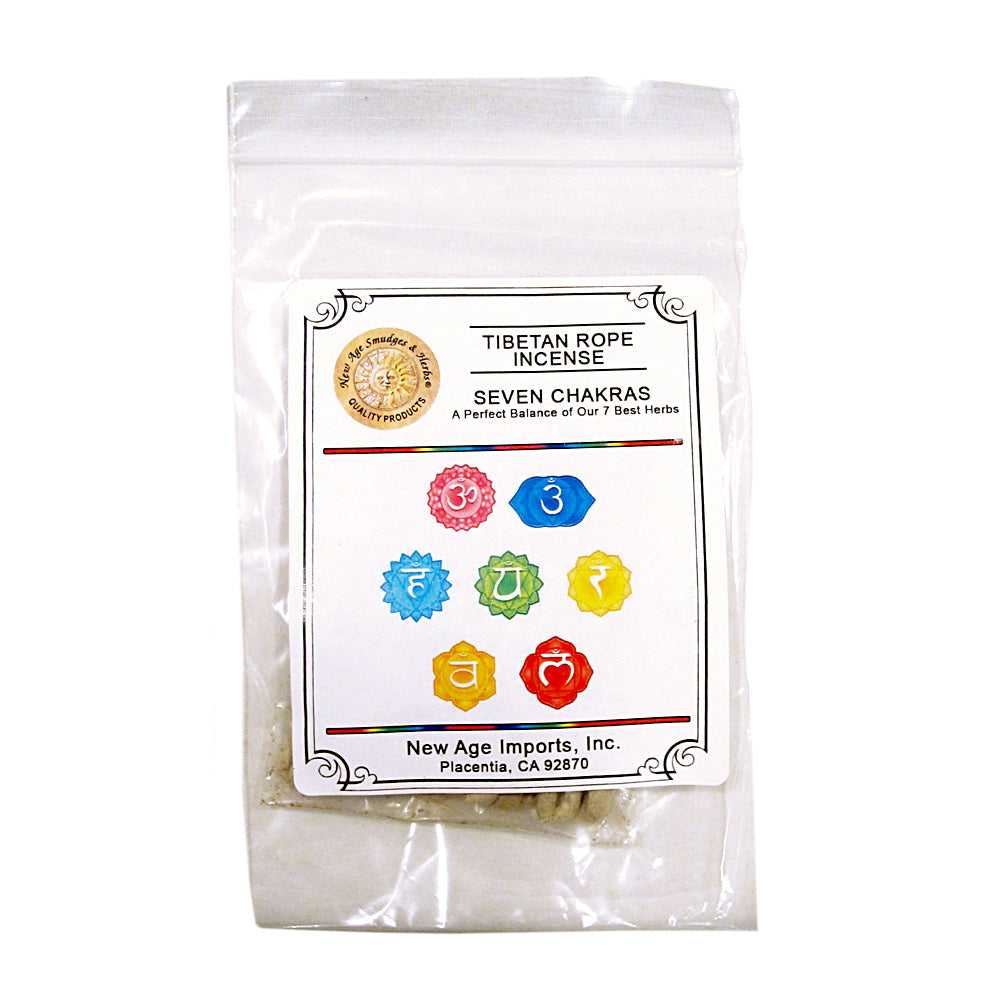 Incense Seven Chakras Tibetan Rope Incense 15 ropes T7CH 2 $ The Witches Sage LLC Stew's Incense