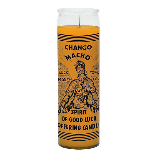 Candle 7 day Chango Macho Candle / Spirit of Good Luck 575-097 (C8S-CHANGO) 8 $ Shop All The Witches Sage LLC Stew's Incense